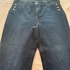 Style & Co. Dark Blue Skinny Jeans with Button Accents